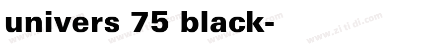 univers 75 black字体转换
